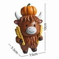 thumbnail image 3 of 100Fens Cute Cow and Turkey Thanksgiving Resin Figurine with Maple Leaves and Pumpkin Decor, 3 of 3