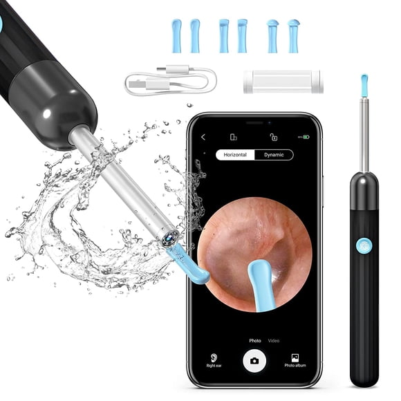 Otoscope, Endoscope Ear Cleaning 1080P HD Camera IP67 Washable, Ear Cleaning Camera for Smartphones and Tablets for Babies, Adults
