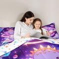 thumbnail image 5 of Castle Fairy Cartoon Axolotl Queen Comforter Set,Galaxy Planet Bedding Comforter Set, 5 of 8