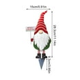 thumbnail image 3 of Metal Christmas Gnome Garden Stakes - Outdoor Yard & Garden Plant Ornaments, Iron Floor Insert Decorations for Holiday & Christmas Landscaping, 5.91*11.14in, C, 3 of 3