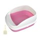 thumbnail image 5 of Caja de arena para gatos abierta, caja de arena elevada, contenedor de arena para gatos, caja de arena para mascotas, Rosa Grande, 5 of 9