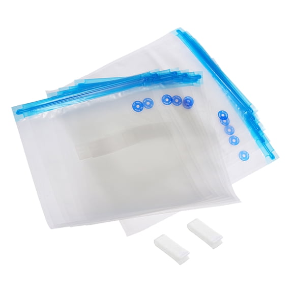 FONDOTIN Vacuum Sealed Bags For Food Storage Transparent Pe 12Pcs 11.8x13.4x0.1In Home Kitchen