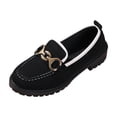 thumbnail image 3 of HVOBTTY Women's Summer and Spring Fashionable Casual Versatile Metal Thick Sole Shoes Plus Size Trendy Comfortable Loafers Black, 40, 3 of 5