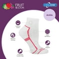 thumbnail image 4 of Fruit of the Loom CoolZone Ankle Socks for Women, White, Sizes 4-10 (6-Pack), 4 of 5
