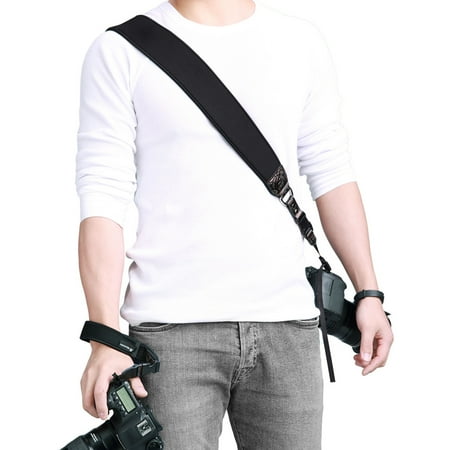 Panasonic Dslr Camera - Powerextra Quick Rapid Camera Shoulder Neck Strap and Wrist Strap For Nikon Canon Sony Olympus Pentax fujifilm Panasonic Camera SLR DSLR