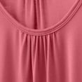 thumbnail image 4 of Tiqkatyck Tank Tops for Women Trendy Women's Spring and Summer Camisole Loose Pleated Sleeveless Top Sleeveless Basic Shirt Sleeveless Tunic Tops Summer Tops for Women Hot Pink XL, 4 of 6