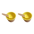 thumbnail image 3 of Tazón de postre para niños Bearachild Helado Mezclando PP con Cuchara amarillo 2piezas, 3 of 6