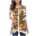 thumbnail image 1 of Tops Para Mujer Blusa de Navidad Camisas de Manga Larga Camiseta Casual Con Estampado de Cuello Redondo de Moda de Otoño Odeerbi ODB169946, 1 of 5