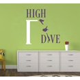 thumbnail image 2 of High Dive Vinyl Lettering Art Wall Decals Stickers Swimming Girls Room Décor Plum-White, 2 of 5
