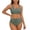 Mint Green, variant on Womens Bathing Suits Womens Two Piece Swimsuits Two Piece Swimwear Solid Color Back Tankini Bikini Comfortable Swim for Beach Pool