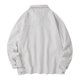 thumbnail image 3 of Camisas Hawaianas Para Hombre Hombres Otoño e Invierno CCorduroy Single Breasted Casual Solapa Playa Manga larga Vacaciones al libre Camisa de vacaciones (White, 4XL), 3 of 5