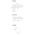thumbnail image 2 of Mocha Color Reversible L/R Sectional Sofa set Polyfiber Cushion Chaise Sofa Ottoman Couch Living Room, 2 of 7
