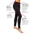 thumbnail image 2 of Felina Sueded Athleisure Performance Legging (2-Pack) Womens Leggings w/Slimming Waist Band Style: C3690RT (Large, Black), 2 of 2