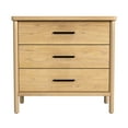 thumbnail image 4 of Butler Specialty Company Lennon 3-Drawer Rounded Leg Wood Dresser - Natural, 4 of 7