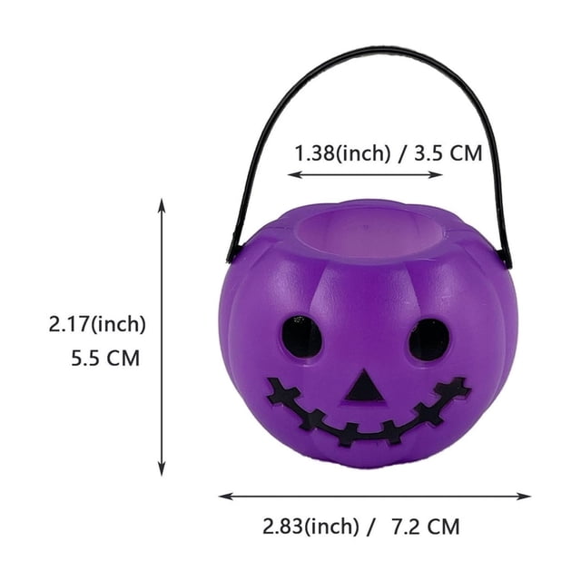 Seau à Bonbons en Plastique Violet pour Enfants avec Poignée 10 Po