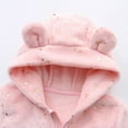 thumbnail image 4 of UAMVSH Baby Snowsuit Infant Boys Girls Print Fleece Warm Winter Hooded Romper Long Sleeve Zipper Newborn Onesies Footed Jumpsuit 3-18M, 4 of 6