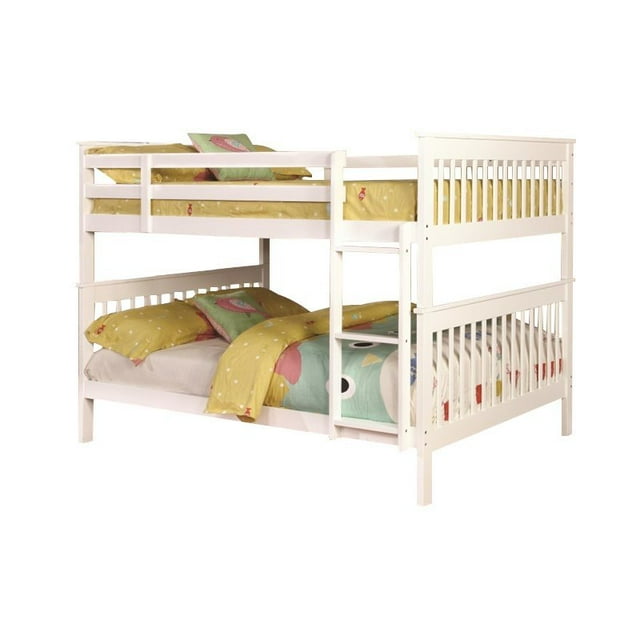 Coaster Chapman Transitional Full Over Full Wood Bunk Bed in White Finish