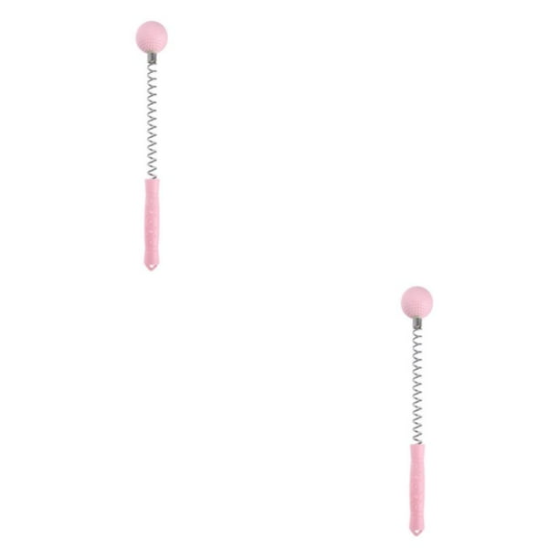 Jumpingount Herramientas de masaje, masajeador multiusos de mano, palo, pelota de Golf, martillo de resorte, cuerpo, rodilla, espalda, cuidado de Rosa 2piezas