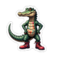 thumbnail image 4 of cartoon Alligator Theme Stickers, Waterproof Alligator Theme Sticker for Water Bottle Laptop Phone Cases Planner Skateboard Luggage Helmet Party Favor Decor, Ideal for Adults Teens Teacher Rewards, 4 of 9
