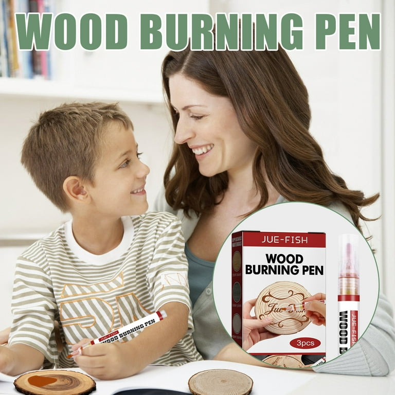 Zexumo 3Pcs Wood Burning Pen, DIY Burning Tool Kit Craft Set