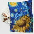 thumbnail image 6 of Yiaed Whimsical Sunflowers Night Sky Print Dog Blankets-Cat Blanket Washable for Couch Protection,Puppy Blanket, Soft Plush Reversible Throw Furniture Protector-Large, 6 of 8