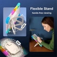 thumbnail image 6 of Heavy Duty Shockproof Case for iPad Air 11 2026,Anti drop silicone+PC Layer Protective Case 360 ° Rotating Square Handle Stand With Shoulder Strap,Colorful,For iPad Air 11 2026, 6 of 8