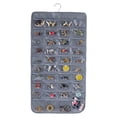 thumbnail image 1 of Hanging Jewelry Organizer With 80 Pockets Dual Sizes Non Woven Holder Accessory Display with Hanger Metal, 1 of 5