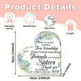 thumbnail image 6 of Heart-Shaped Acrylic Plaque With - "True Friendship" Inspirational Message - Perfect Thank You Gift For Friends Sisters - Ideal For Birthdays Valentine'S Day Mother'S Day - Multicolor, 6 of 6