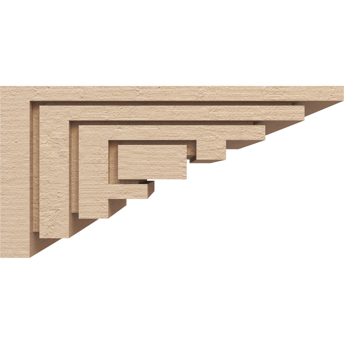 8"W x 16"D x 8"H Wide Landon Rough Cedar Woodgrain TimberThane Corbel, Primed Tan