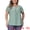 Green, variant on Women's Plus Pleated Front Key Hole Neck Loose Fit Top 4X Pink
