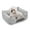 Light Gray, variant on Magshion Small Medium Cuddler Dog Bed, Anti-Slip PVC Dotted Bottom and Machine Washable, Light Gray,20"
