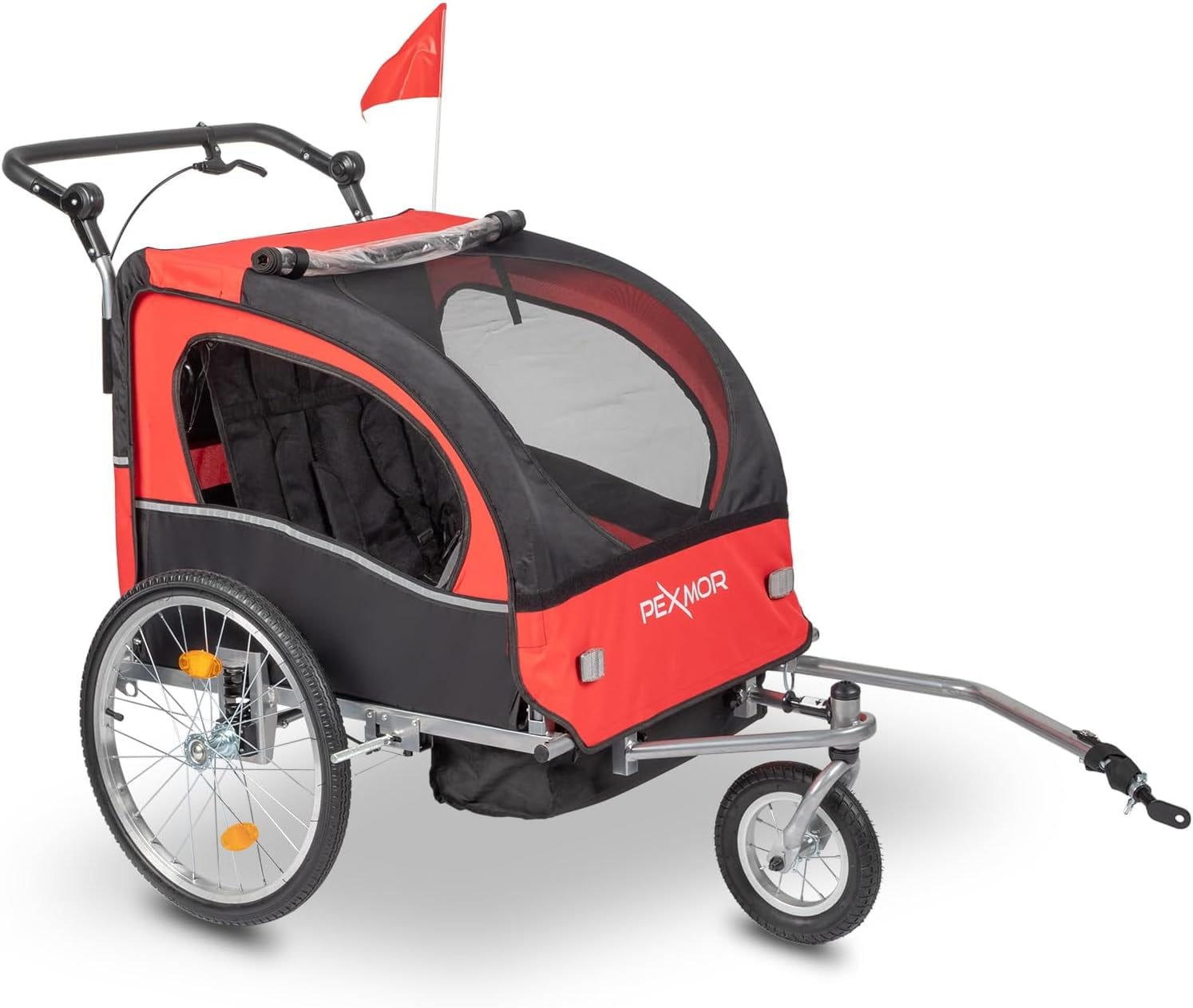 PEXMOR 2in1 Bike Trailer for Kids 2 Seat,Child Bicycle Trailer Bike