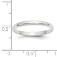 thumbnail image 5 of Finest Gold 14K 2.5 mm Half Round Band, White - Size 9, 5 of 7