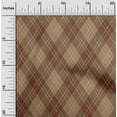 thumbnail image 2 of oneOone Silk Tabby Brown Fabric Check Diy Clothing Quilting Fabric Print Fabric By Yard 42 Inch Wide, 2 of 5