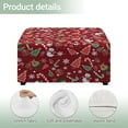 thumbnail image 4 of Xoenoiee Snowman Reindeer Tree Candy Snowflake Print Ottoman Cover Square, Stretch Slipcover Soft Fabric with Non-Slip Elastic Bottom, Christmas Decorative Furniture Protector for Living Room, S, 4 of 7