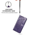 thumbnail image 6 of Wallet Case for Samsung Galaxy Z Fold 5, Butterfly Embossed PU Leather Magnetic Closure Kickstand Card Slots with Wrist Strap for Girls Women for Samsung Galaxy Z Fold 5, Purple, 6 of 14
