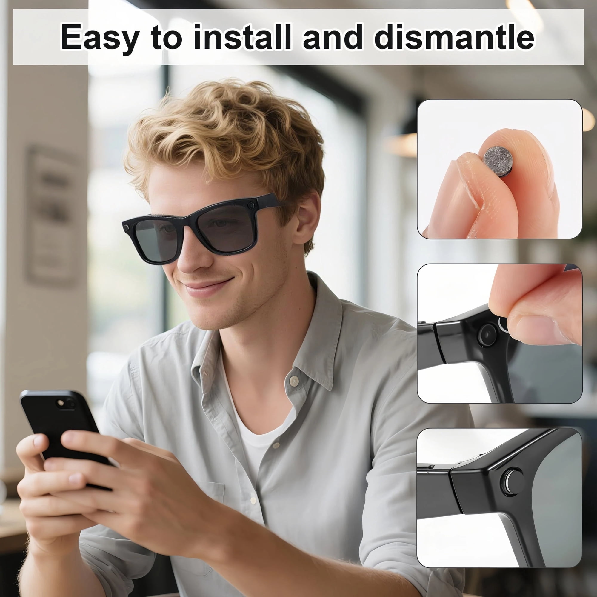 LED Light Blocking Stickers Compatible with Ray-Ban Meta Gen 2 Wayfarer/Skyler/Headliner/Oakley Meta HSTN, Blackout LED Covers, Low-Tack Restickable 20Pcs