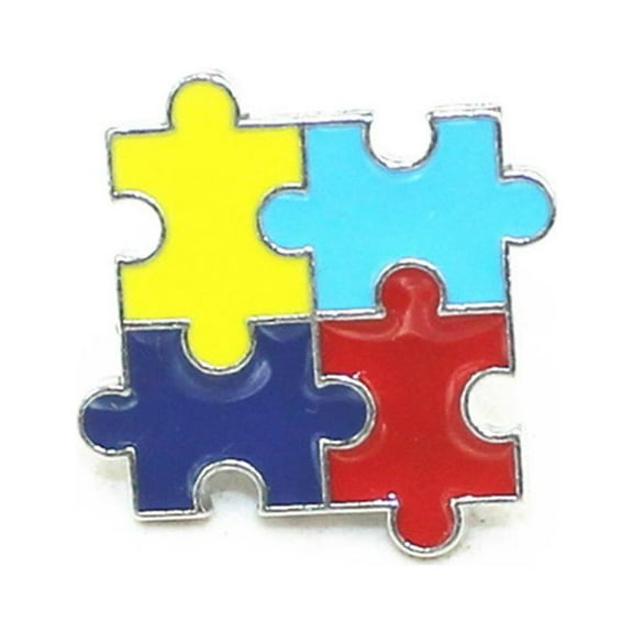 Clerance! Square Autism Badge Brooch