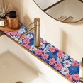 thumbnail image 2 of Yayeee Faucet Mat for Kitchen Sink 14.7" Diatomite Long Splash Guard Pad, Pink Flowers Pattern, 2 of 7