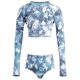 thumbnail image 1 of Kanu Surf Conjunto de natación de dos piezas de manga larga Rashguard UPF 50 para niñas Seafoam crop Denim Blue 10, 1 of 3