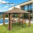 thumbnail image 6 of Costway 10' x 12' Patio Gazebo Replacement Top Cover 2-Tier Canopy (Only) CPAI-84 Outdoor Brown, 6 of 10