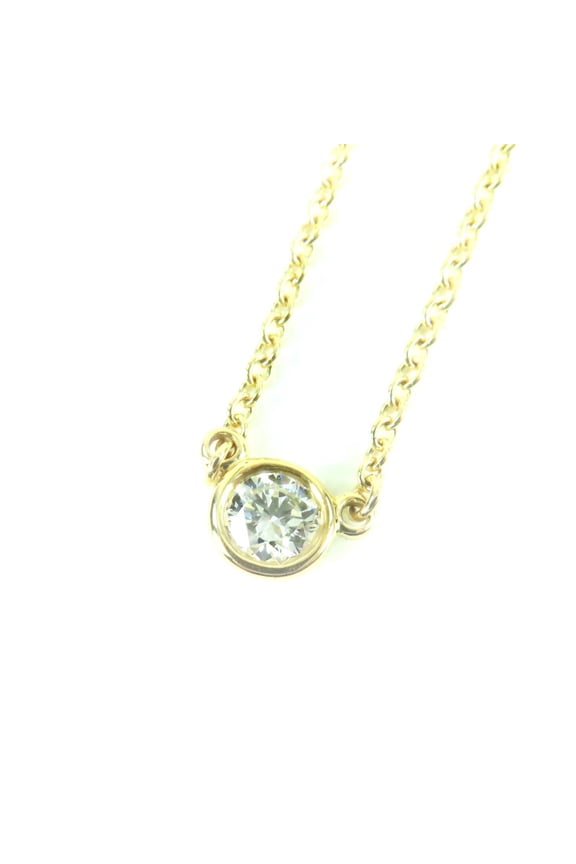 Pre-Owned TIFFANY&Co. Tiffany & Co. Elsa Peretti By the Yard K18 AU750 (Yellow Gold) Necklace,...