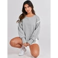 thumbnail image 5 of Luniro Women's Oversized Sweatshirts Casual Long Sleeve Side Slit Loose Fit Fall Pullover Shirt Tops, 5 of 9