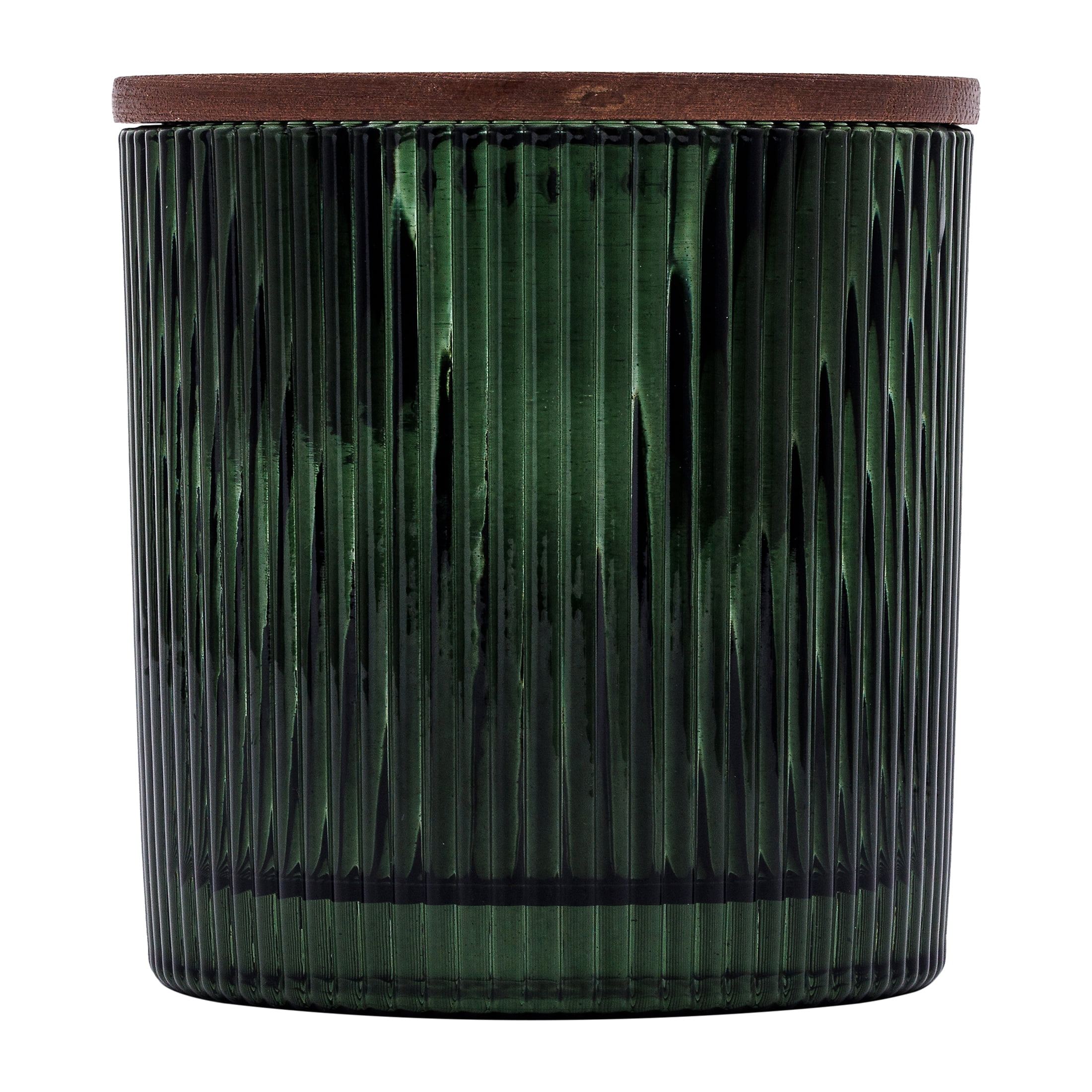 Better Homes & Gardens Fresh Cut Frasier Scented Cotton 2-Wicks Ribbed Mecury Glass Jar Candle with Wooden Lid 12oz