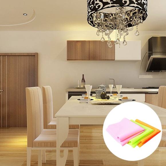 OULII 3Pcs Assorted Color Silicone Table Mat for Kids Design Heat Insulation Place Mat 11.8x15.7x0.2in
