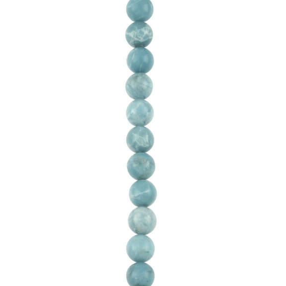 Reconstituted Larimar Round Beads - 7.5mm by Bead Landing