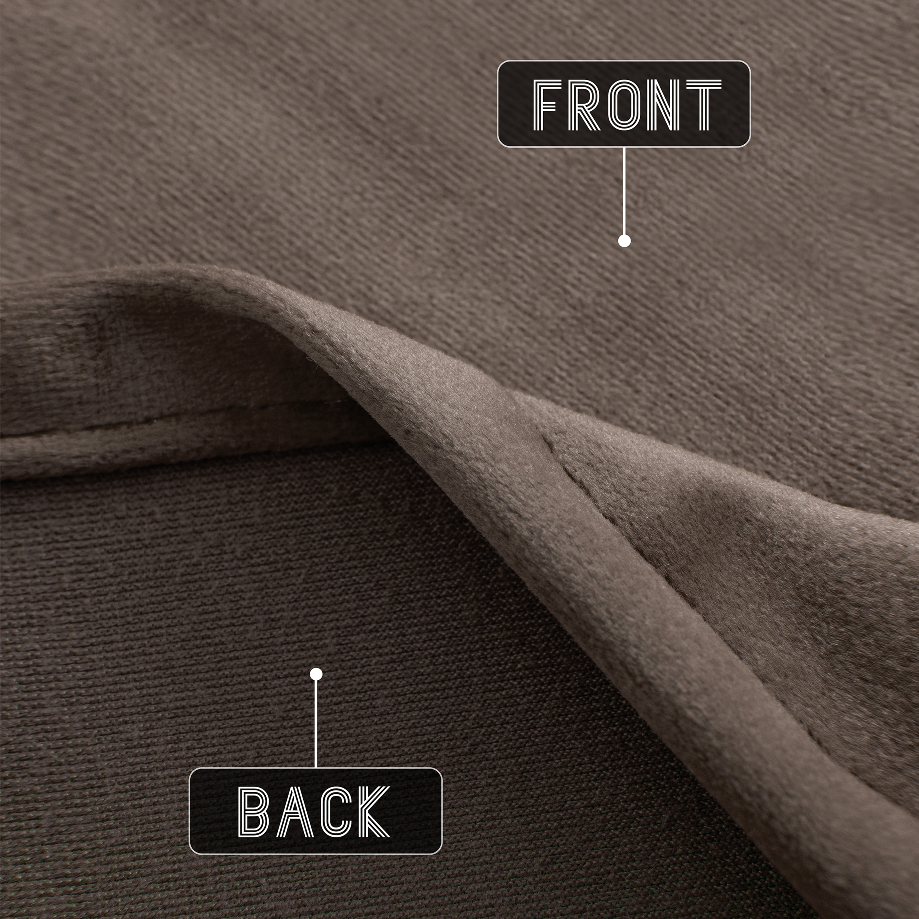SMILETIME Brown Velvet Curtains with Rod Pocket Thermal Insulated Soft Privacy Room Darkening Velvet Drapes for Bedroom and Living Room, Set of 2 Panels, 52 x 108 Inches Long