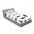 thumbnail image 2 of Ambesonne Fish Fitted Sheet & Pillow Sham Set, Marine Life Creatures, Twinxl, Multicolor, 2 of 2