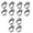 12PC, variant on AFACUHX 4Pcs Adjustable Hose Clamp Quick-Release Snap Connection Anti-Leak Tight Sealing Fixing for Tubing and Flexible Secure Hold for Household Automotive DIY Applications
