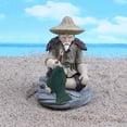 Resin Statues Of An Old Man Fishing Garden Decorations For A Swimming Pool Happy Birthday Yard